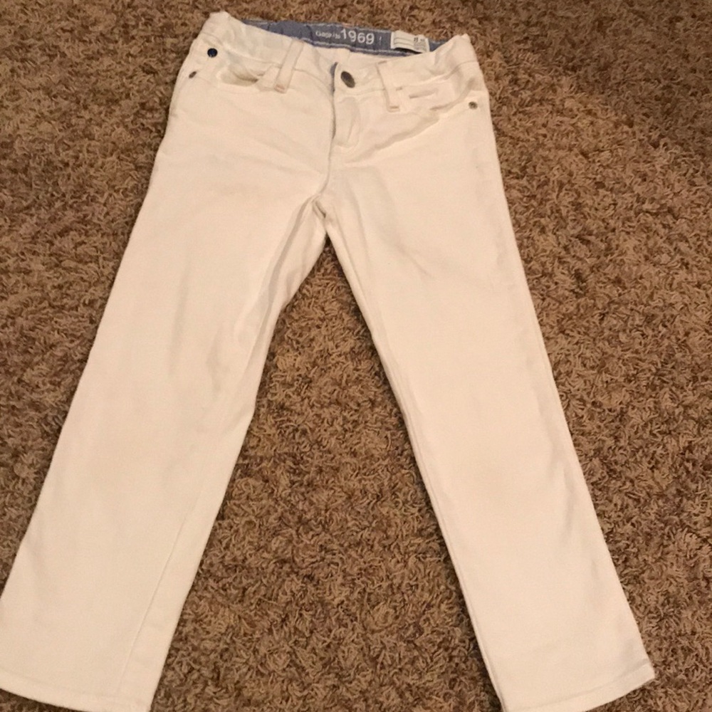 Girls White Gap Capri Jeans